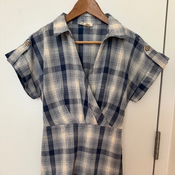 Blue checked romper - Picture 1 of 3